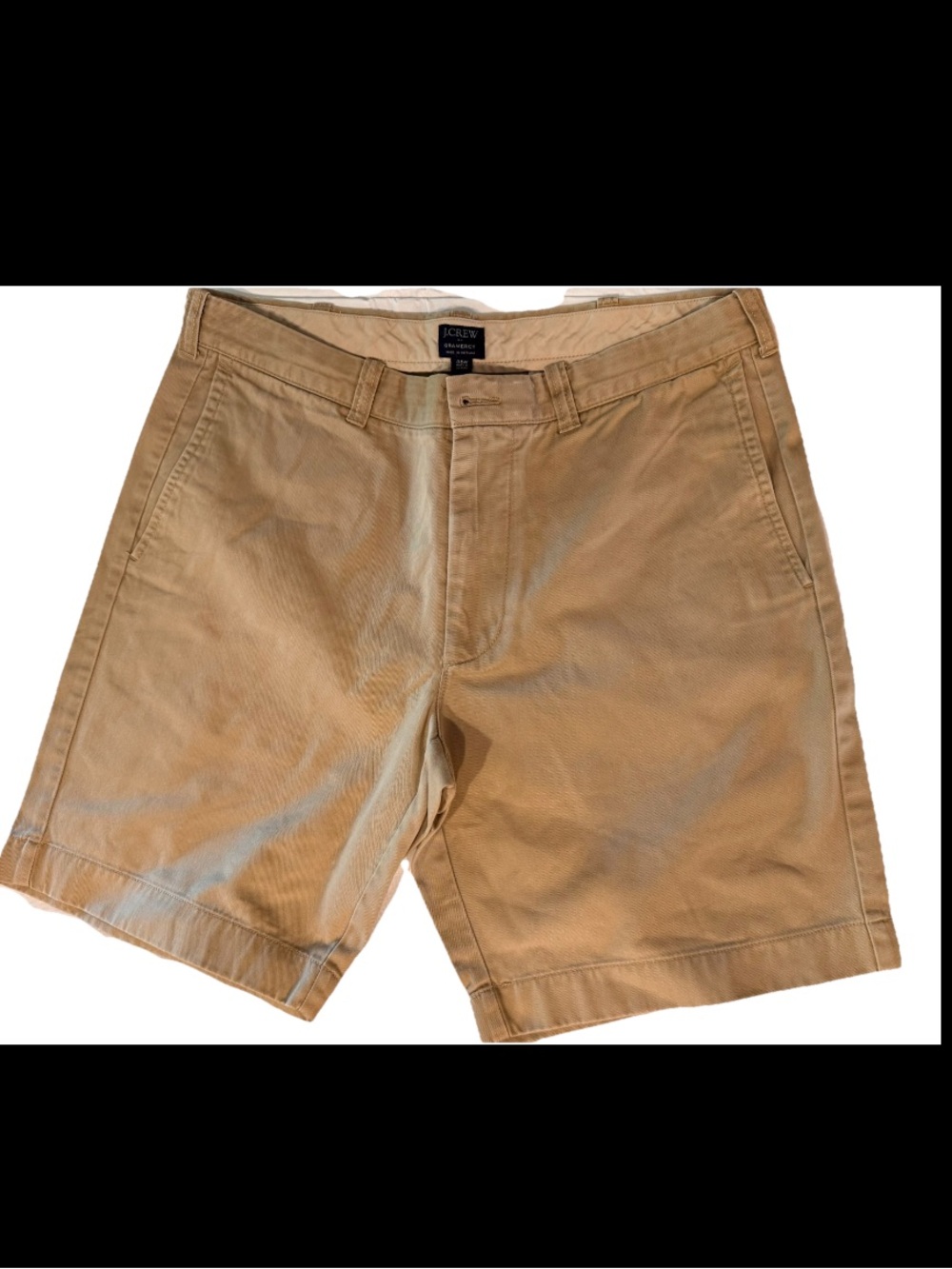 J. Crew Mercantile Men's Tan Blue Size 35 7” Inseam Flex Chino Short